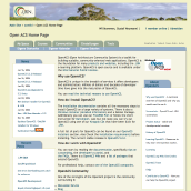 OpenACS homepage with XoWiki